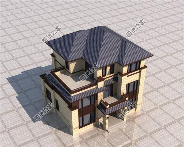 框架結構的新中式三層農村別墅，這樣的建筑絕對是國人的偏愛