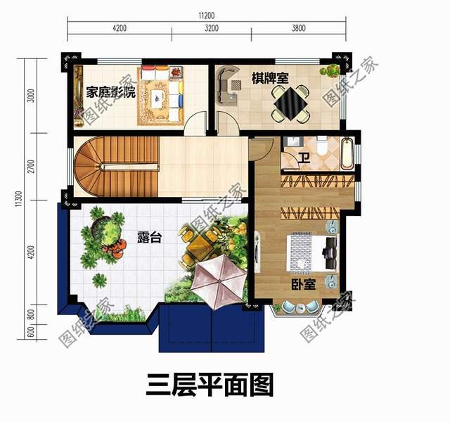 新農(nóng)村復(fù)式三層別墅戶型圖，不拘一格的豪華氣派，讓人贊嘆