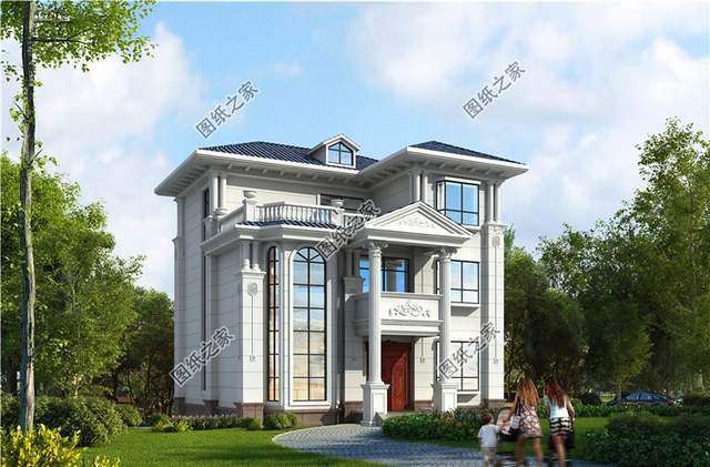 新農(nóng)村復(fù)式三層別墅戶型圖，不拘一格的豪華氣派，讓人贊嘆