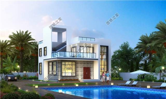 30萬左右平屋頂別墅，生活的優(yōu)選，優(yōu)雅又大氣