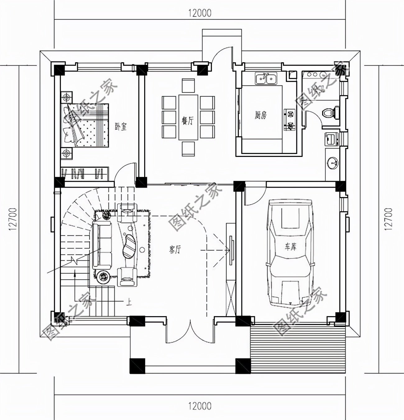 有陽(yáng)臺(tái)四層樓房設(shè)計(jì)圖，生活的美好，賞月的舒適