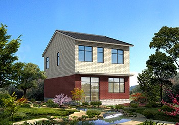 90平帶商鋪二層小戶型自建房子設計圖及效果圖