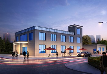 帶商鋪的酒店二層自建房子設計圖紙及效果圖