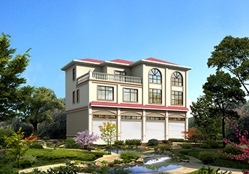 一層商鋪門面，二、三層住宅的自建房設計圖紙及外觀