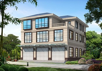 一層門面二層、三層別墅設計圖紙及外觀效果圖