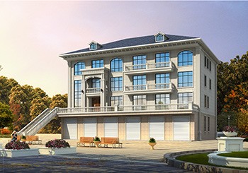 一二層商業(yè)門面，三四層住宅的自建房設(shè)計圖紙