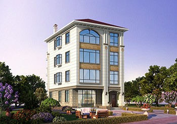 小戶型四層帶商鋪自建樓房設計圖紙，小開間