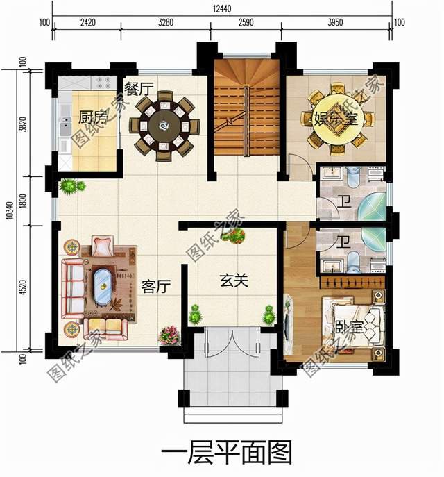 農村三層挑空別墅，視野寬闊，心胸寬廣的居家體驗