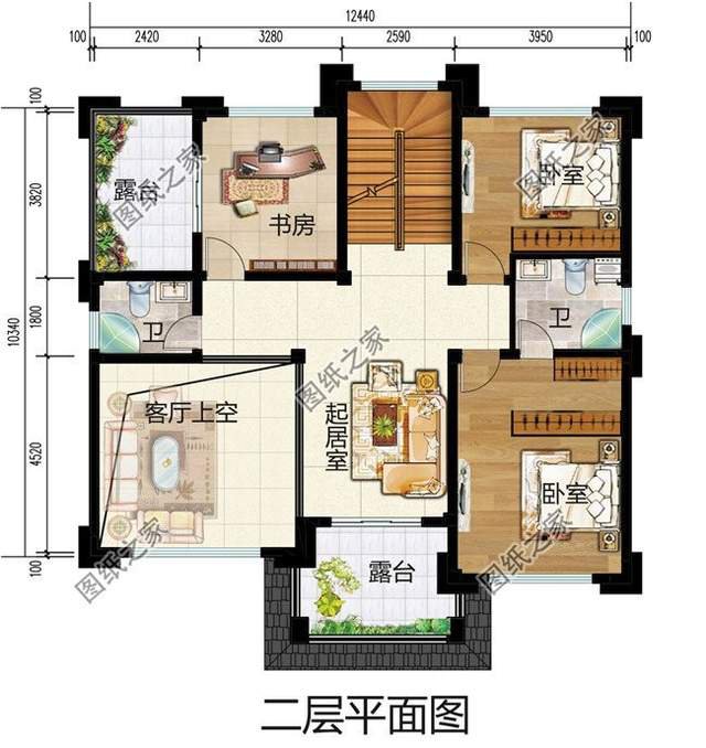 農村三層挑空別墅，視野寬闊，心胸寬廣的居家體驗