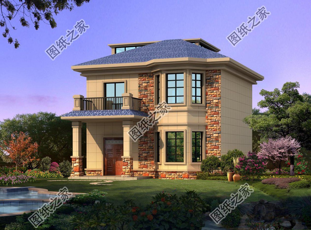 9×9農村別墅效果圖，小而精巧，實用舒適