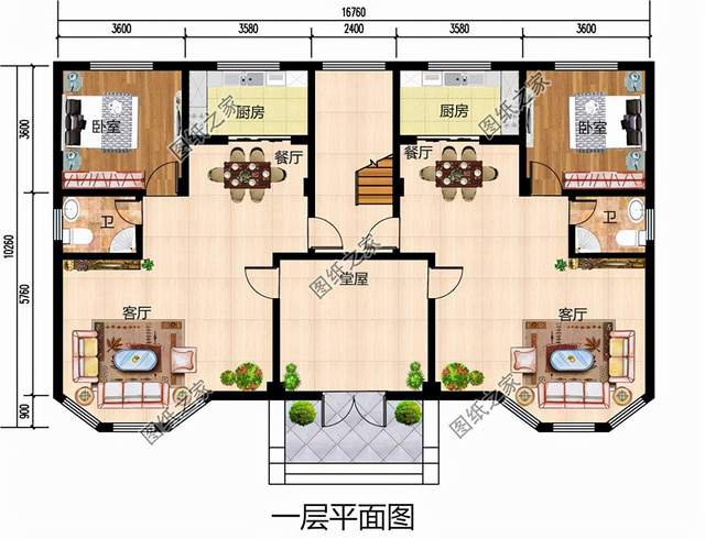帶露臺的雙拼自建房，悠閑生活喜津津，兄弟齊心日子欣