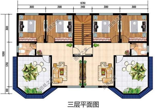 帶露臺的雙拼自建房，悠閑生活喜津津，兄弟齊心日子欣