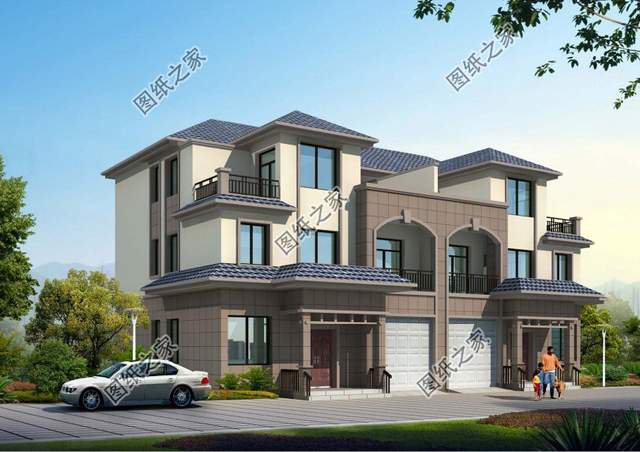 帶車庫的雙拼別墅，出入方便保安全，大氣優雅還長面兒