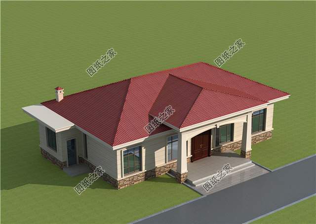 農(nóng)村四開間一層自建房，面積剛剛好，實(shí)惠還挺好