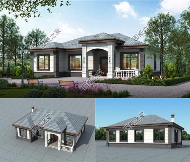 農(nóng)村四開間一層自建房，面積剛剛好，實(shí)惠還挺好