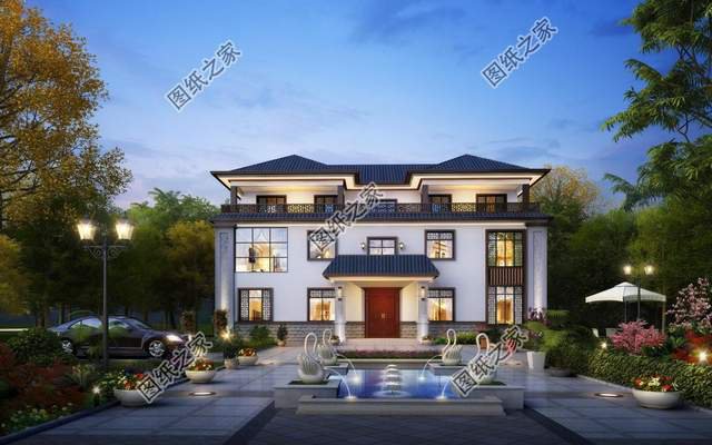 對稱設計三層別墅，看上去就覺得賞心悅目