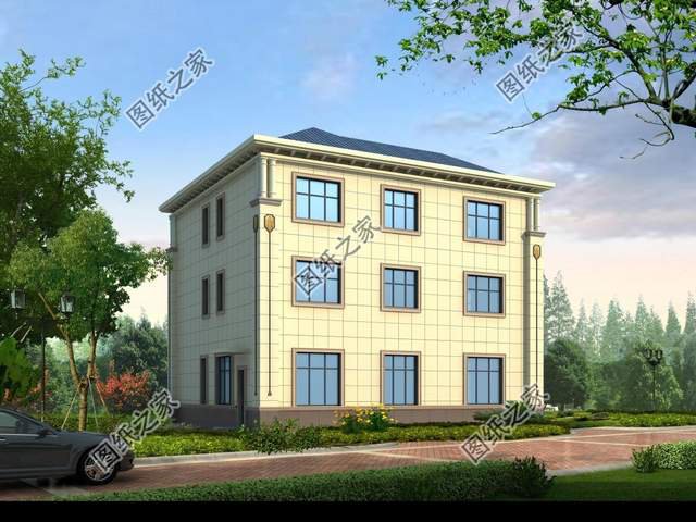 文化石裝飾的三層別墅，健康環保還耐磨，美觀實用還大氣