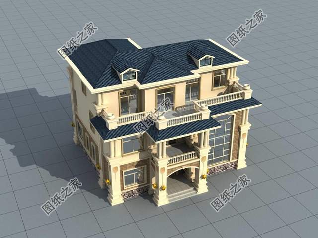 左右對稱的美，三層別墅的大氣舒適實用