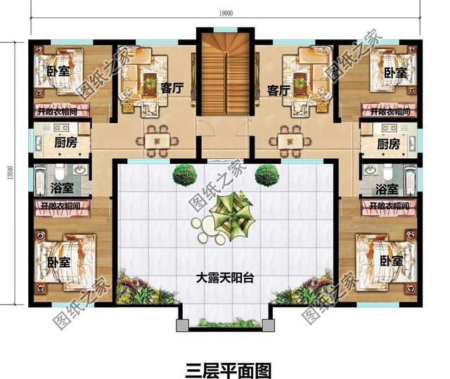 帶欄桿的雙拼別墅，兄弟齊心不分離，欄桿安全又大方