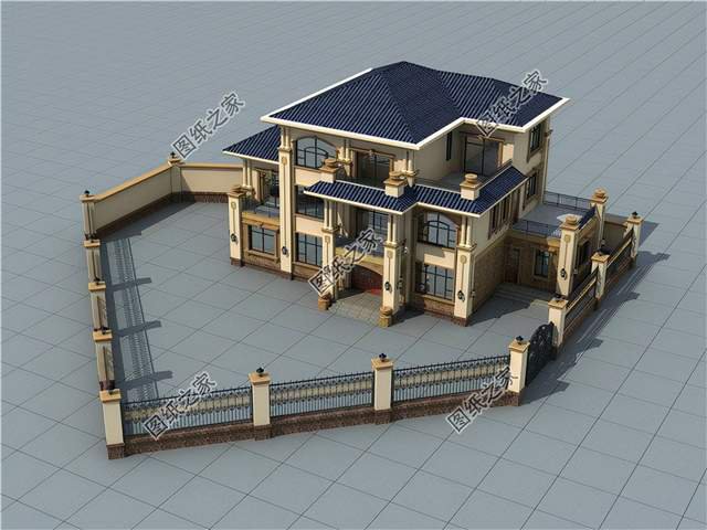 帶仿石瓷磚的三層，大方安全更美麗，環(huán)保大氣又優(yōu)雅