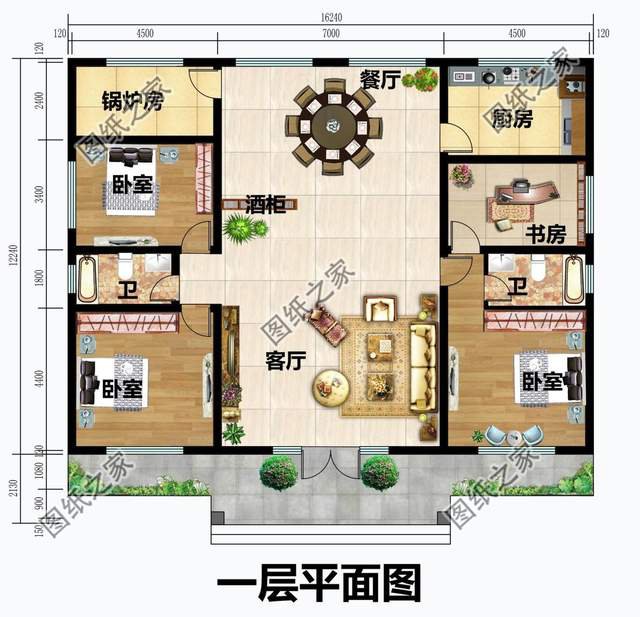 帶仿石瓷磚的一層，安全又環保，生活更舒適