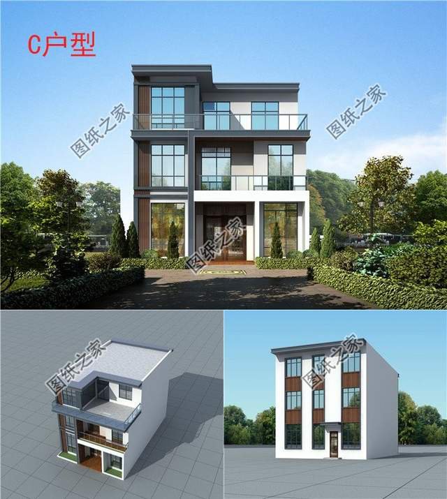 帶書房的三層別墅，造價經濟實惠，蓋一棟讓人羨慕