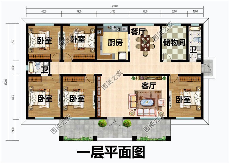 農村一層5開間歐式平房小洋樓，生活舒心，寧靜放心