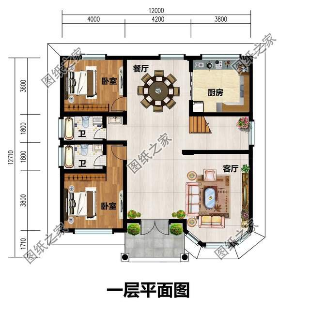 帶有羅馬柱的農村自建二層別墅，安裝后的效果杠杠的，超氣派