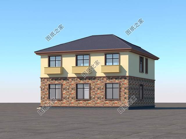 帶有羅馬柱的農村自建二層別墅，安裝后的效果杠杠的，超氣派