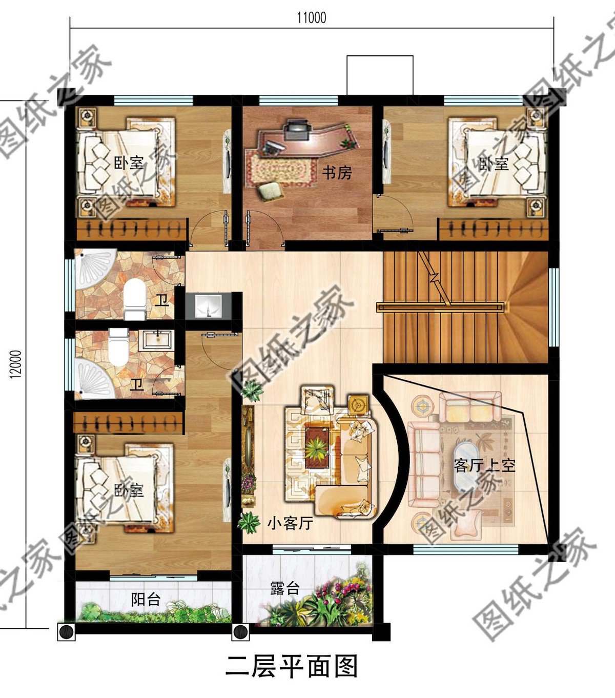 帶浮雕的農村自建三層別墅，金色浮雕是歷久不衰的美