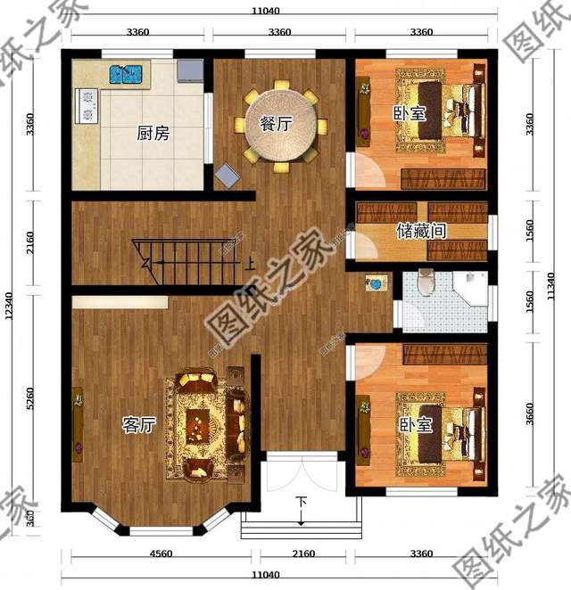 3款最新復式二層農村自建別墅，空中疊墅挑高客廳盡顯奢華氣質
