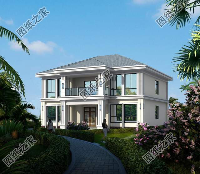 極簡白農(nóng)村二層別墅，白色極簡別墅，美到極致，鄉(xiāng)下的小白宮