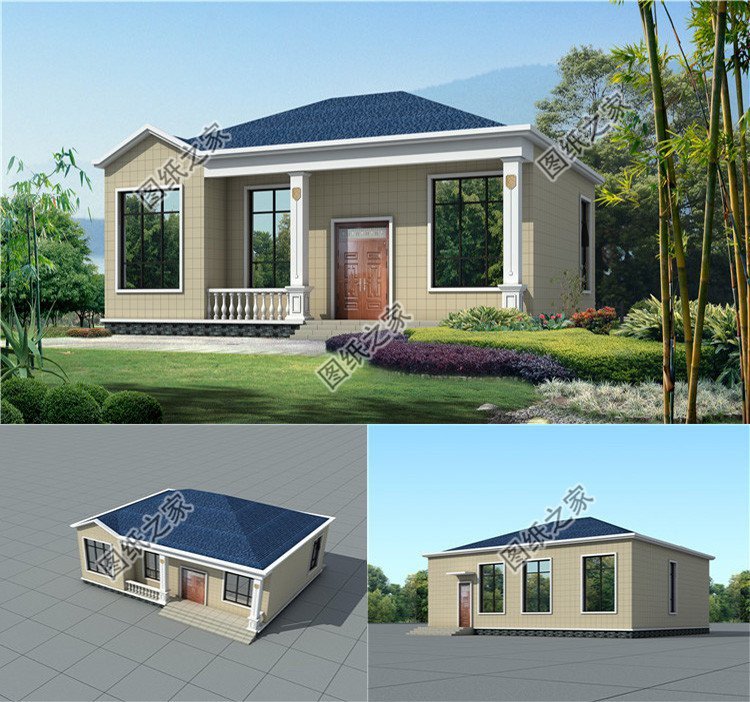 農村一層四開間自建別墅，美麗住宅如詩如畫里，風韻動人的內心