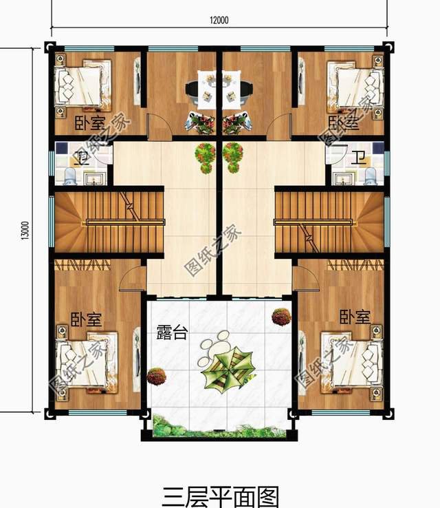 農(nóng)村三層雙拼別墅，家里有哥倆兒怎么建房，雙拼三層別墅幫解決