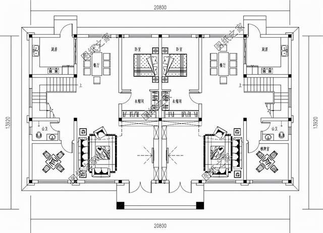 農(nóng)村三層雙拼別墅，家里有哥倆兒怎么建房，雙拼三層別墅幫解決