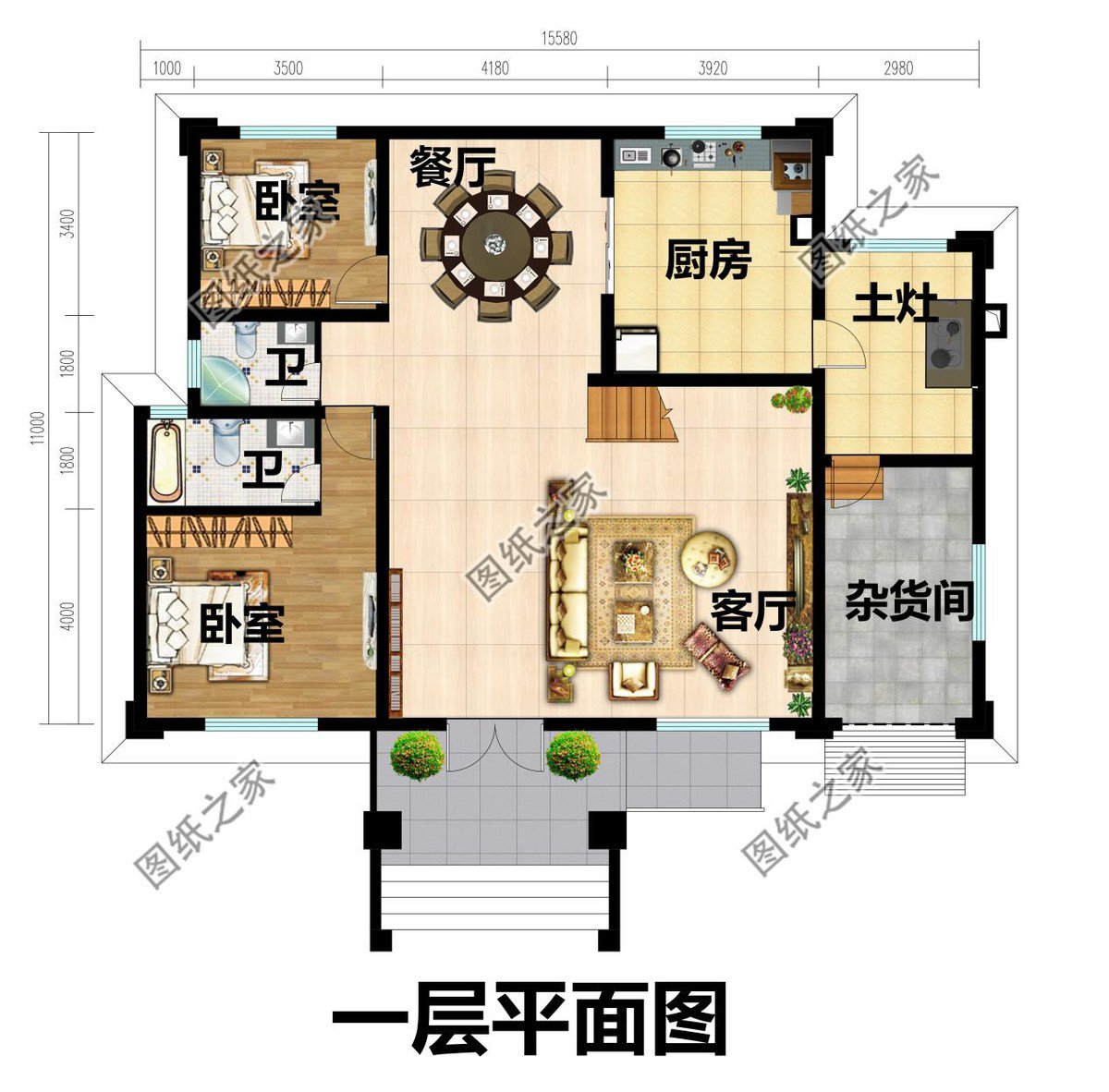 兩層歐式風(fēng)格別墅，大氣落地窗，窗明幾凈，陽光正好