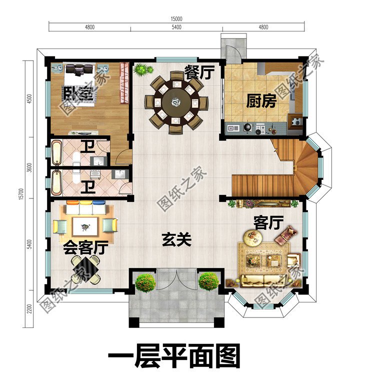 農村四層復式別墅設計圖