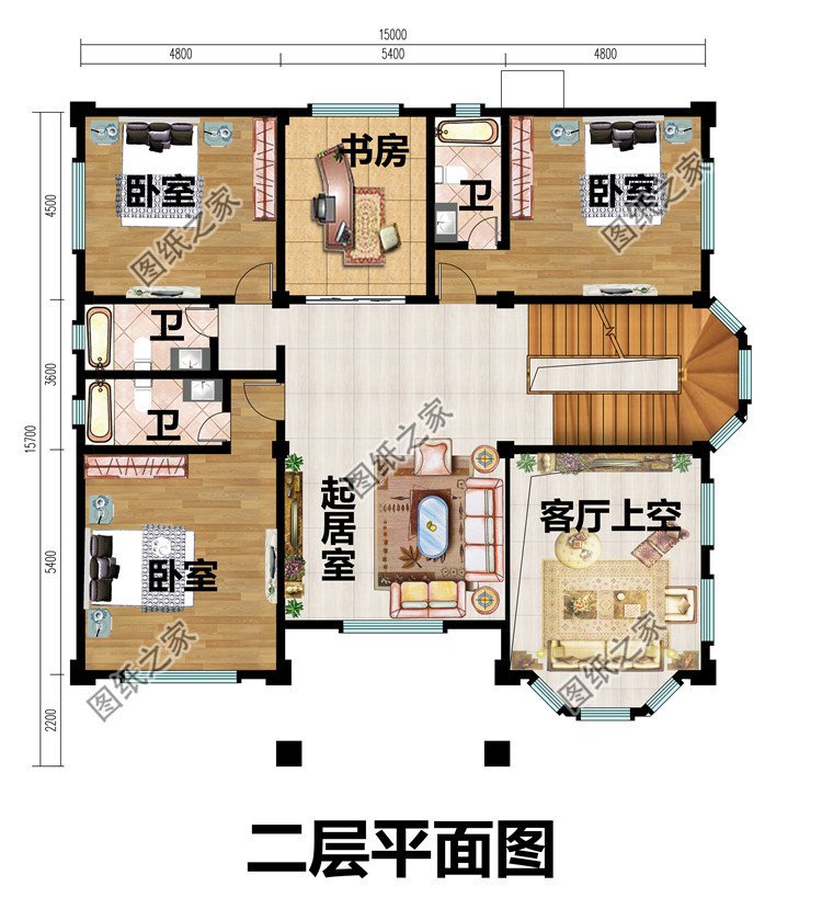 農村四層復式別墅設計圖