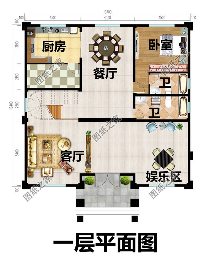 50萬(wàn)左右農(nóng)村三層別墅