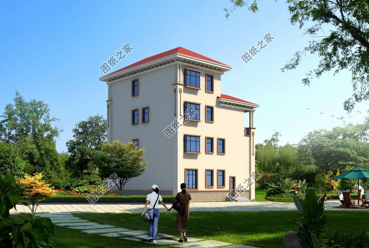 鄉村高檔四層豪華別墅，大面積開窗設計，給你不一樣的視覺體驗