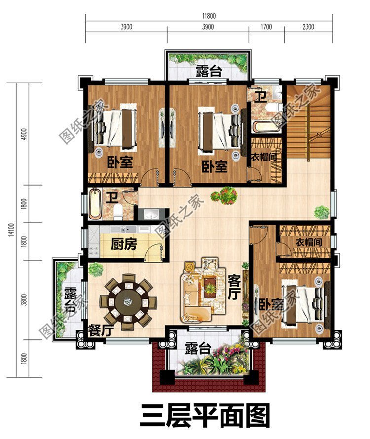 鄉村高檔四層豪華別墅，大面積開窗設計，給你不一樣的視覺體驗