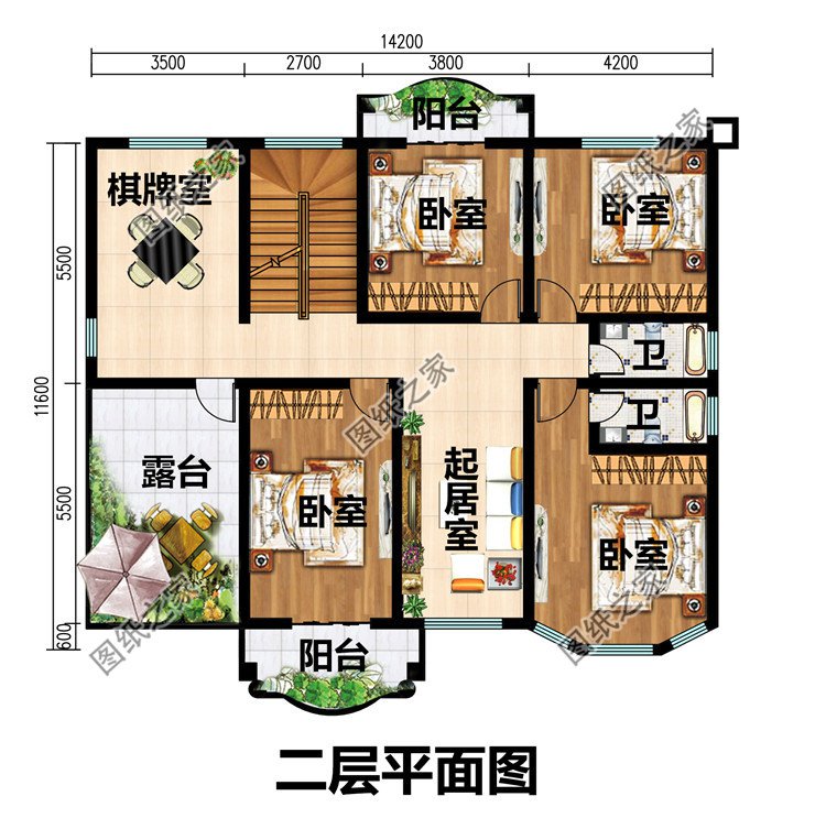 二層樓房圖片及施工圖紙