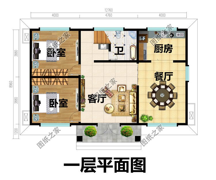 自建房二層設計圖紙及效果圖