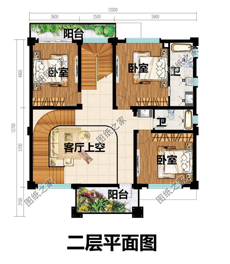 簡(jiǎn)歐式三層半(4層)農(nóng)村自建房別墅