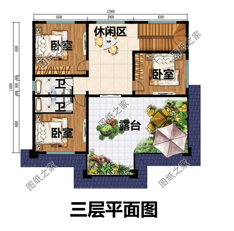 140平三層自建房別墅設計圖