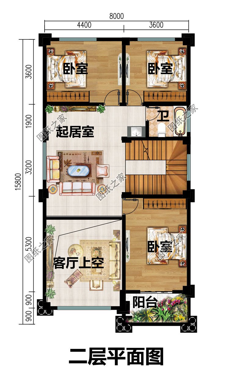 歐式農村三層小別墅設計圖