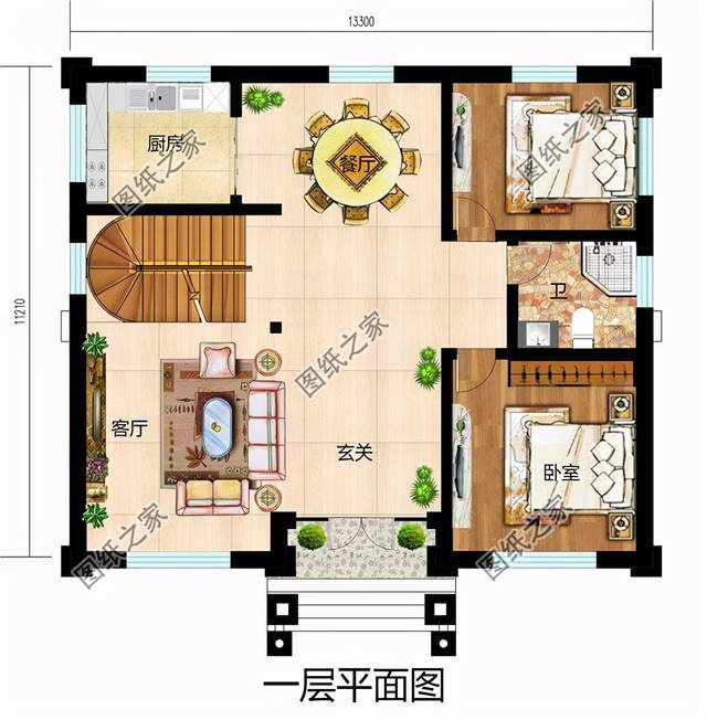 三層農村自建別墅設計圖紙，此生不為房奴來世必創輝煌