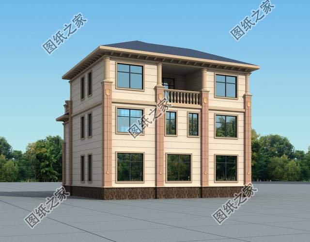 歐式三層別墅，超大的落地窗，這是鄉村別墅應該有的樣子