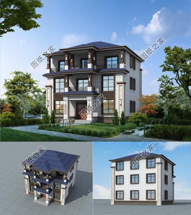 三層新中式別墅，氣勢平靜恢弘，深受有文化品位的家庭喜愛