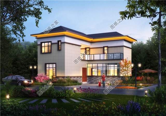 90平左右L型二層小別墅，網紅爆款，“L”戶型真的很贊